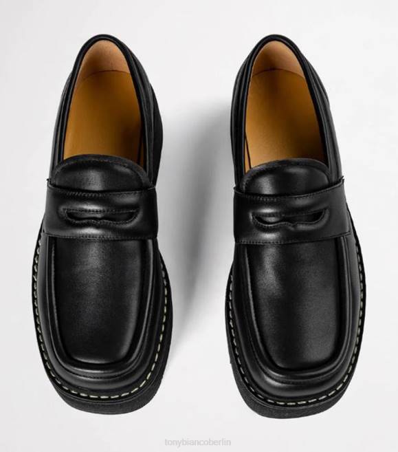 Slipper| de Tony Bianco Frauen Freizeitschuhe aus Granit schwarzes Nappaleder 4624592